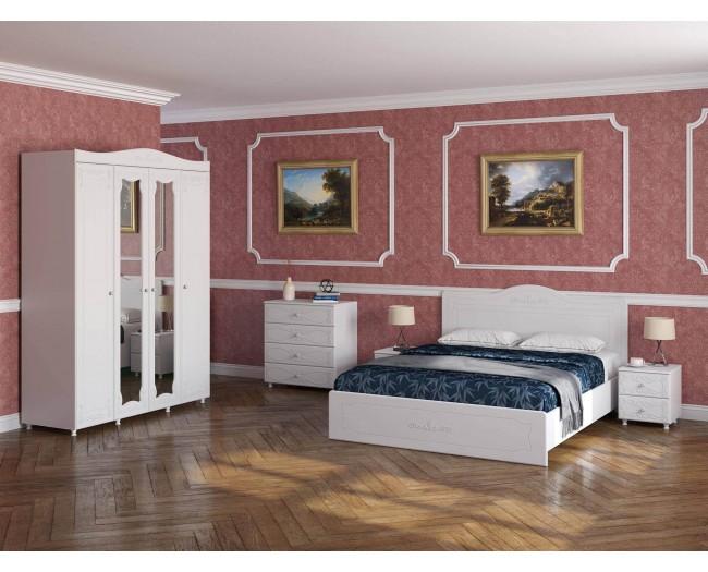Спальня Италия-6 белое дерево фото