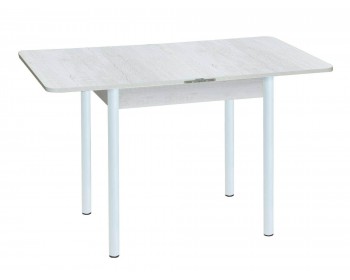 Кухонный стол Эко 80х60 обеденный раскладной / бетон белый/белый
