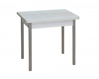Кухонный стол Эко 80х60 обеденный раскладной / бетон белый/металлик