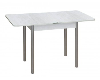 Кухонный стол Эко 80х60 обеденный раскладной / бетон белый/металлик