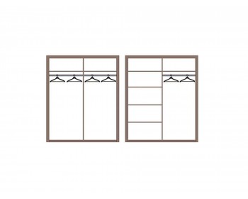 Распашной шкаф 4-х дв. для одежды 33.01 Лючия бетон пайн белый/венге