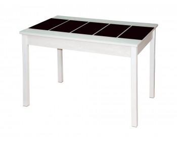Кухонный стол обеденный Техно-хит / белый-бетон белый/ белый муар