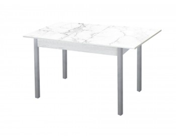 Обеденный стол Альфа фотопечать / бетон белый Белый мрамор / опо