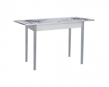 Кухонный стол обеденный раздвижной Нью йорк фотопечать / бетон белый Цвет
