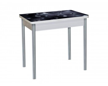 Обеденный стол поворотно раскладной фотопечать БРОНКС / бетон бе