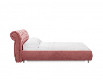 Кровать Эмили 1400 модель 309 со стразами Ультра коралл