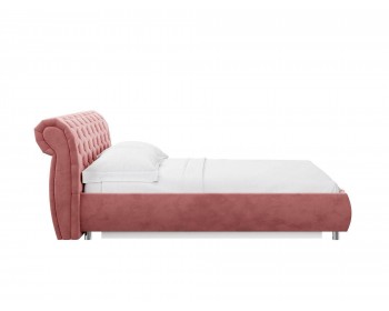 Кровать Эмили 1600 модель 309 с пуговицами Ультра коралл