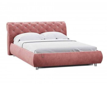 Кровать Эмили 1800 модель 309 со стразами Ультра коралл
