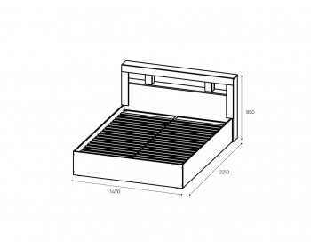 Кровать с реечным настилом Прима 140х200