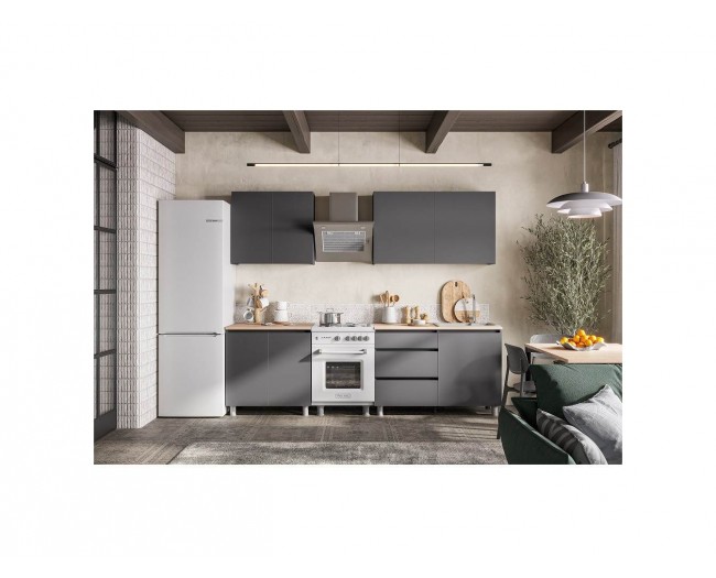 Готовая кухня Денвер 2 м, графит серый/сонома фото