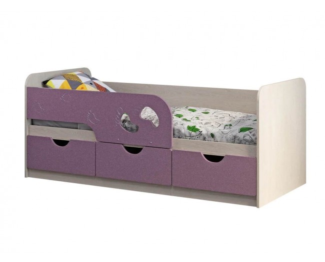 Кровать Минима Лего 80х160, лиловый сад фото