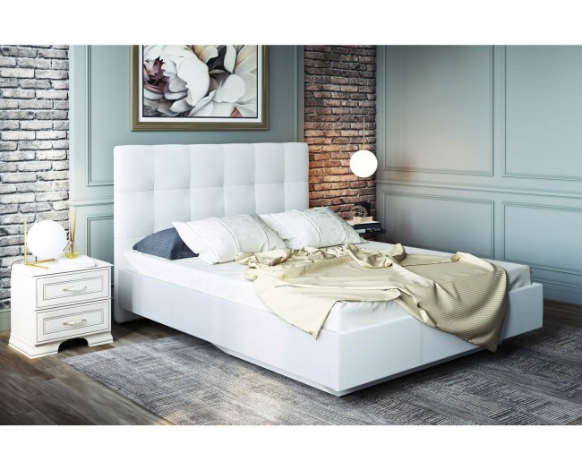 Кровать с подъемным механизмом Каприз 160х200, белый фото