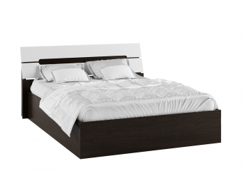 Кровать с настилом ДСП Гавана 140х200, белый глянец
