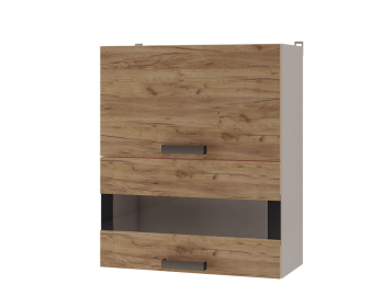 Шкаф 6В3 настенный с дверями горизонтальными Крафт