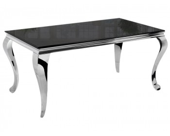 Обеденный стол Sondal 160 см черный стеклянный