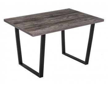 Кухонный стол Эльпатия 110 дуб рошелье / черный матовый деревянный