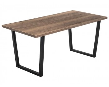 Кухонный стол Эльпатия 150 дуб велингтон / черный матовый деревянный