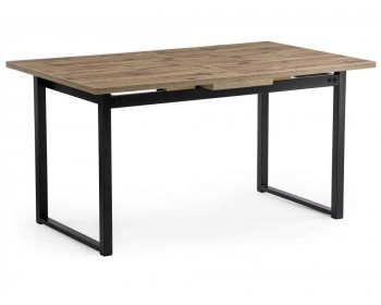 Кухонный стол Макта 140 дуб велингтон / черный матовый деревянный