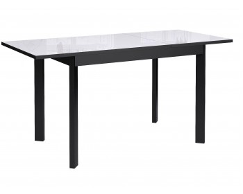 Обеденный стол Dikline Ls110 стекло белое/Опоры черный