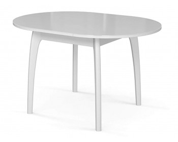 Кухонный стол DikLine М46 белый/стекло белое