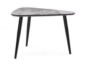 Обеденный стол Рамси мрамор серый стеклянный