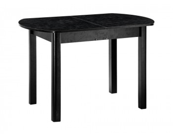 Обеденный стол Гюрен лофт черный / черный деревянный