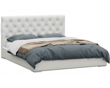 Кровать мягкая Парма с ПМ 160 (Белый)
