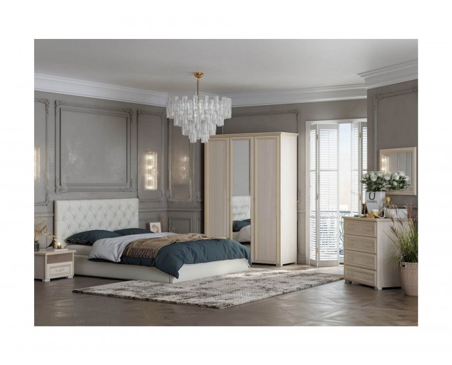 Модульная спальня Парма, композиция 1 (Сандал светлый) фото