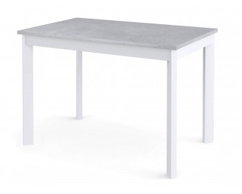 Кухонный стол Dikline L110 Бетон (ЛДСП EGGER)/Опоры белый