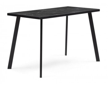 Обеденный стол Тринити Лофт 120 25 мм креатель / черный матовый деревянный