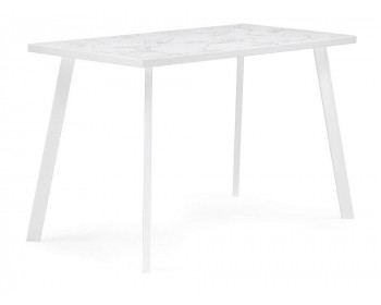 Обеденный стол Тринити Лофт 120 25 мм сабия / белый матовый деревянный