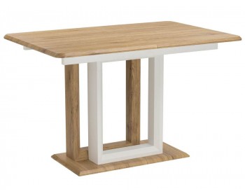 Обеденный стол Санса 120 дуб монтана / белая шагрень деревянный