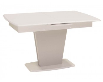 Обеденный стол Валмиера мускат структурный / массив латте деревянный