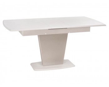 Обеденный стол Валмиера мускат структурный / массив латте деревянный