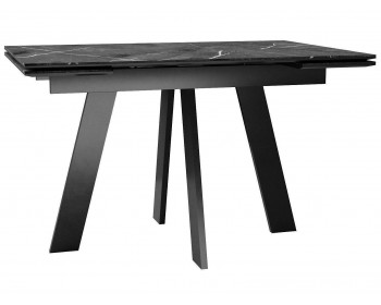 Обеденный стол DikLine SKM120 Керамика Черный мрамор/подье черное/опор