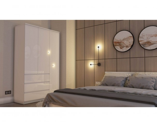 Модульная спальня Челси, комплектация 2 (Белый глянец, Дуб Соном фото