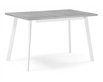 Кухонный стол Колон Лофт 120 25 мм бетон / белый матовый деревянный