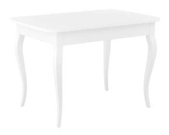 Обеденный стол DikLine M120 белый/стекло белое сатин optiwhite/ опоры МС б
