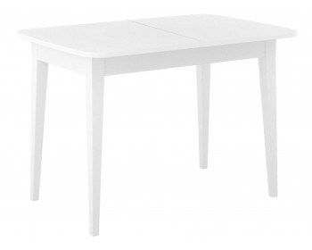 Кухонный стол DikLine M120 белый/стекло белое сатин optiwhite/ опоры ММ б