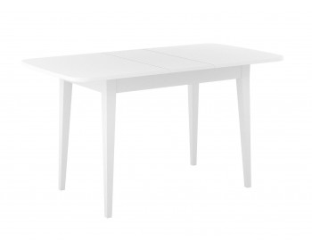Обеденный стол DikLine M120 белый/стекло белое сатин optiwhite/ опоры ММ б