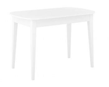 Кухонный стол DikLine M130 белый/стекло белое сатин optiwhite/опоры MM б
