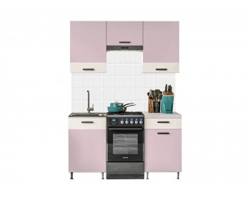 Кухонный гарнитур ЛДСП Рио 1500 (Розовый, Белый)