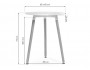 Lorini 60 white / wood Стол деревянный недорого