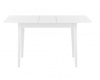 Кухонный стол DikLine M110 белый/стекло белое сатин optiwhite/опоры MM б
