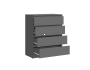 Челси Комод 800 (4 ящика) (Белый глянец, Дуб Сонома) недорого