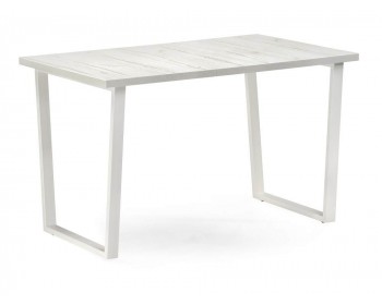 Кухонный стол Лота Лофт 120 25 мм белый матовый / юта деревянный