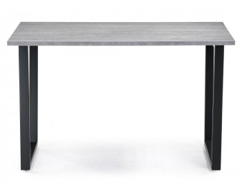 Обеденный стол Лота Лофт 120 25 мм черный матовый / бетон деревянный