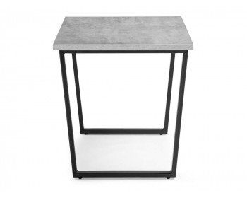 Кухонный стол Лота Лофт 140 25 мм черный матовый / бетон деревянный