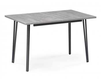 Обеденный стол Денвер Лофт 120 25 мм бетон / черный матовый деревянный