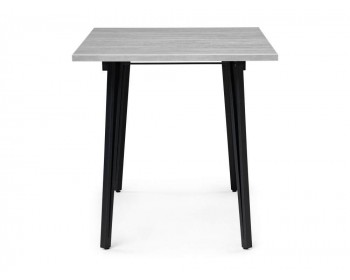 Обеденный стол Денвер Лофт 120 25 мм бетон / черный матовый деревянный